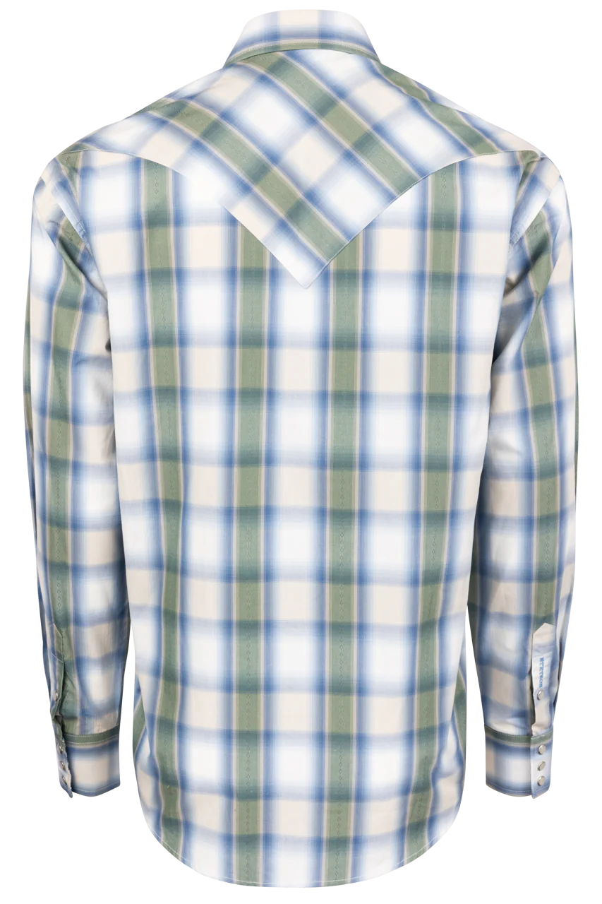 Stetson Men's Dobby Plaid Snap Front Shirt