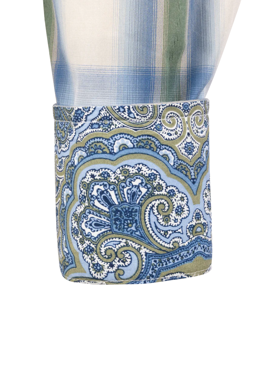 Stetson Men's Dobby Plaid Snap Front Shirt