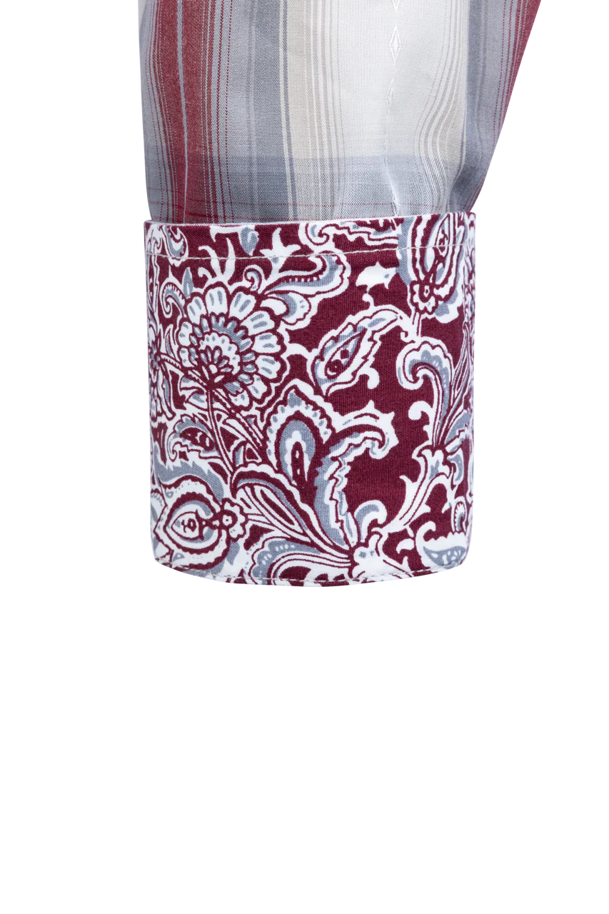 Stetson Men's Dobby Plaid Snap Front Shirt