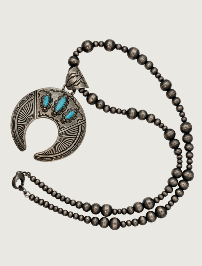 J. Delgarito Sterling Silver Turquoise Pendant