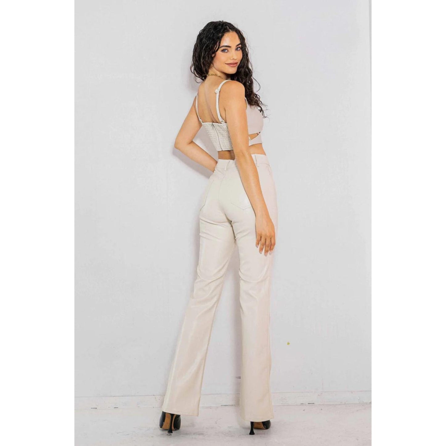 Mavericks Vegan Leather Bootcut Pants