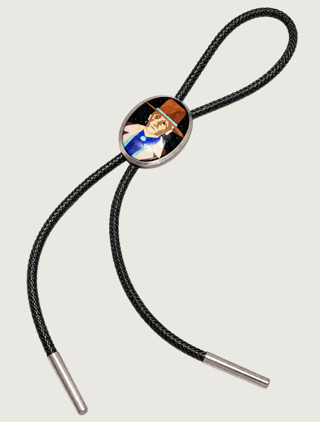 Sterling Silver Inlay Bolo Tie