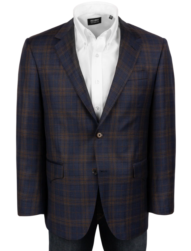 Pinto Ranch Brown & Blue Plaid Sport Coat