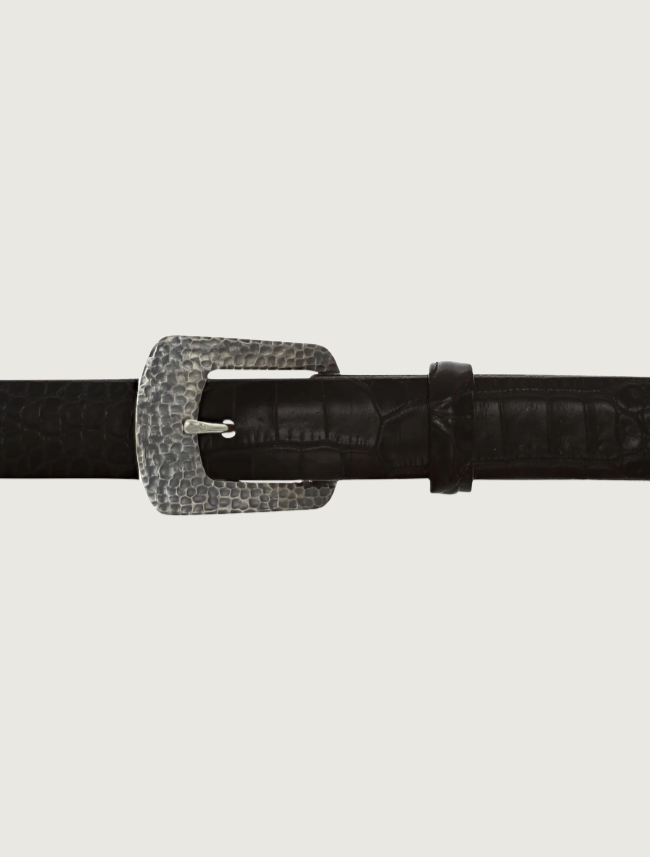Clint Orms Sterling Silver Lavaca Single Belt Buckle