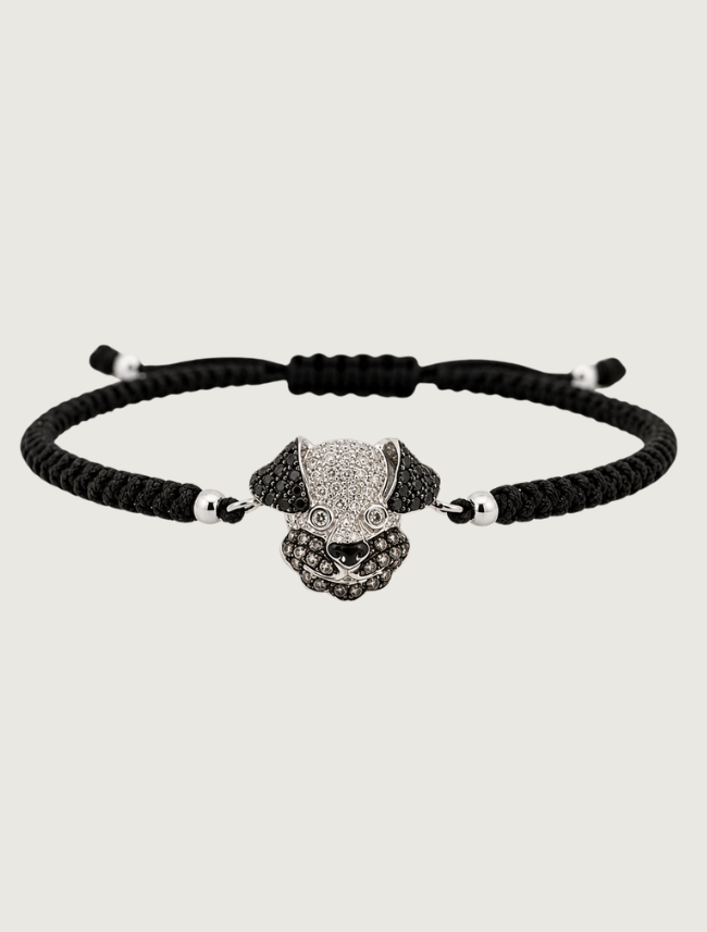 18K White Gold Diamond Cord Bracelet