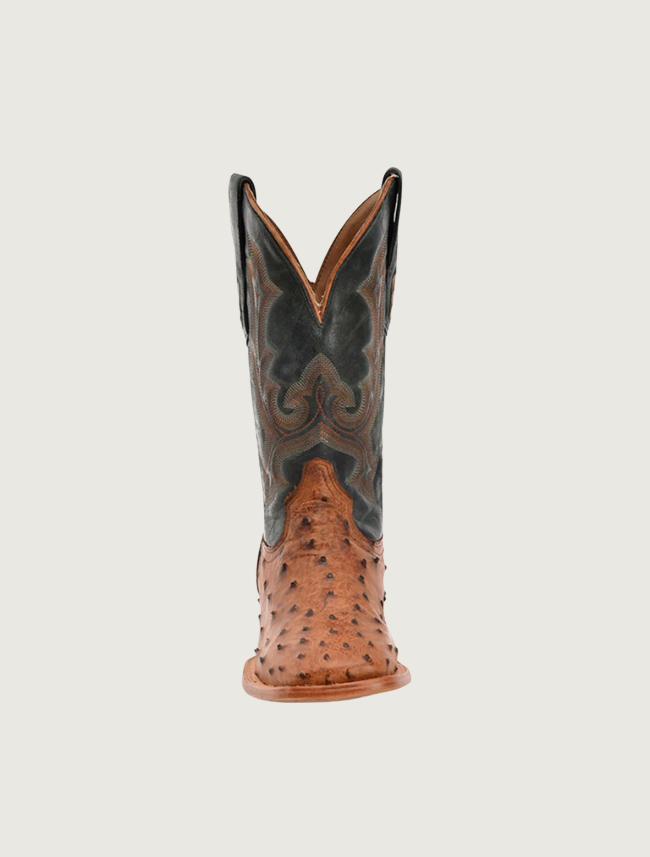 Corral Tan & Olive Green Ostrich Embroidery Cowboy Boots
