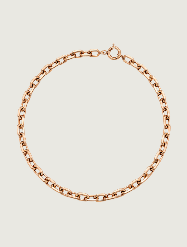 18K Rose Gold Paperclip Chain Necklace