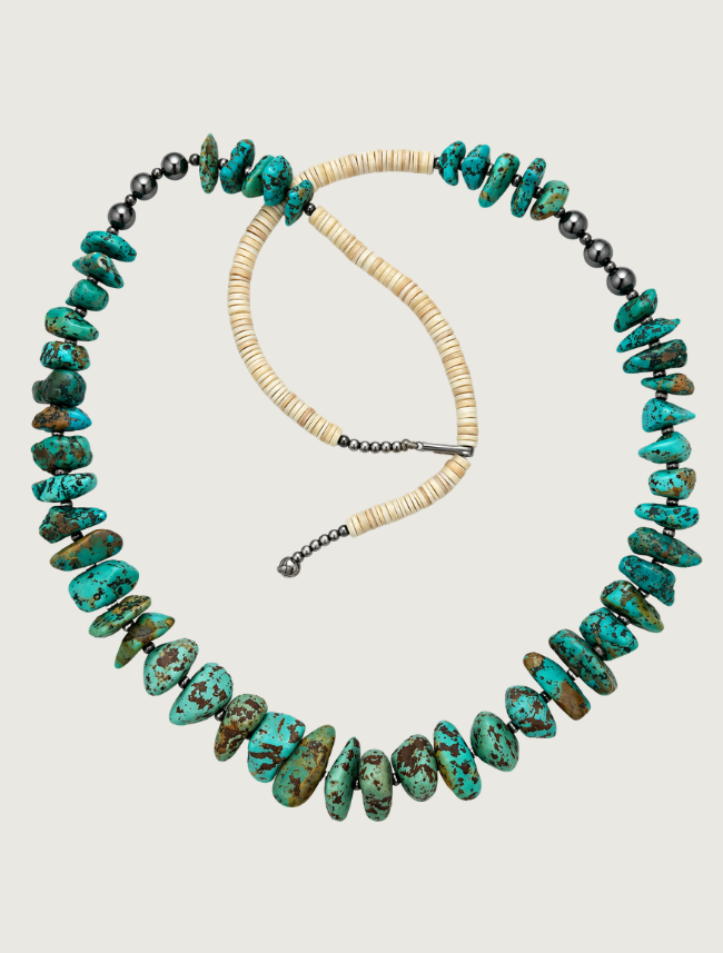 Sterling Silver Turquoise Beaded Necklace