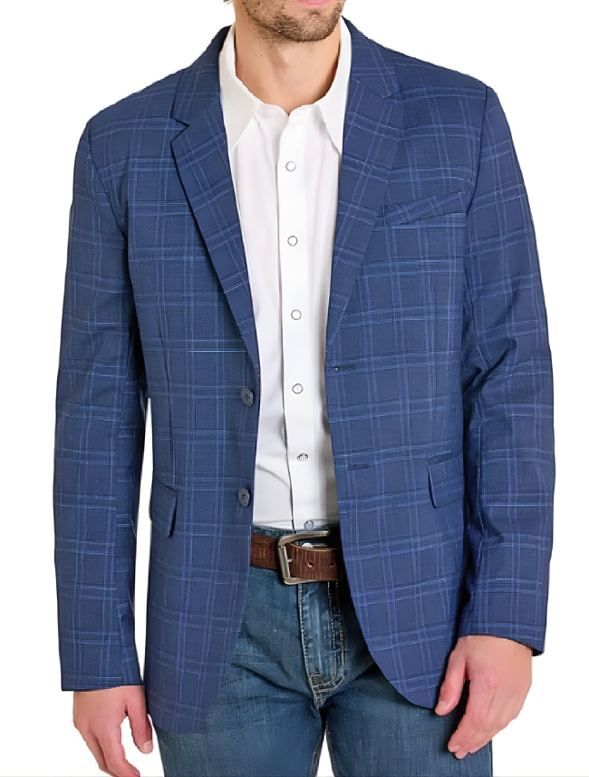 Rock & Roll Denim Men's Plaid Sport Coat