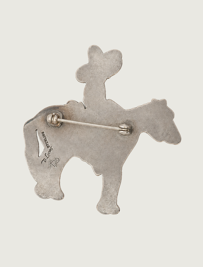 Don Lucas Sterling Silver Cowboy Pin