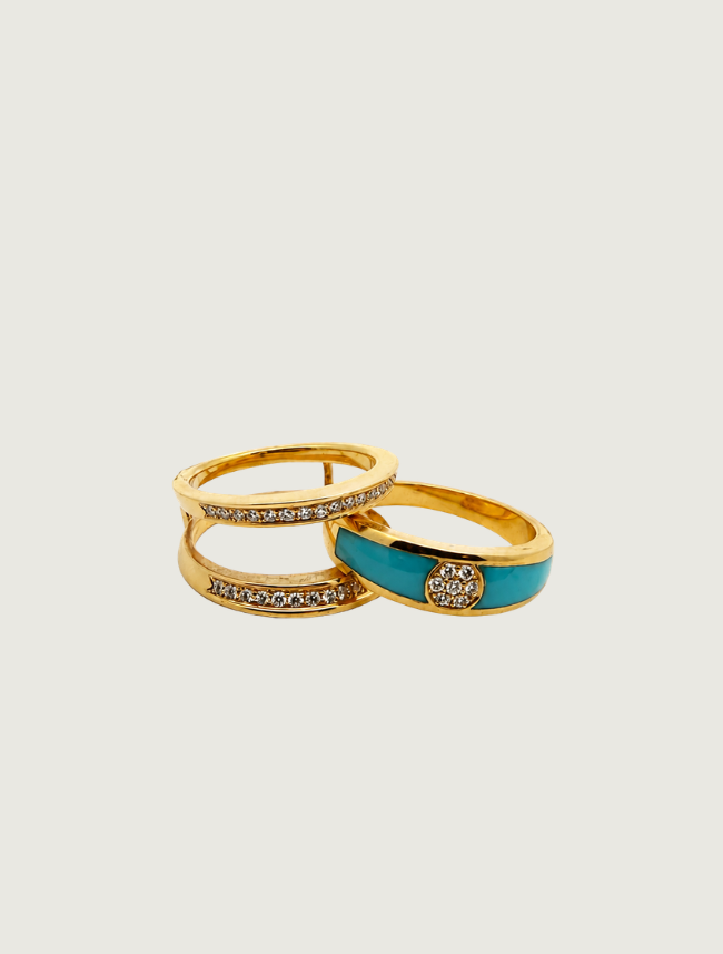 14K YG Sleeping Beauty TQ & DIA Ring D: 0.60ct VS
