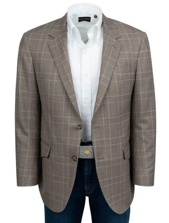 Pinto Ranch Tan Plaid Sport Coat