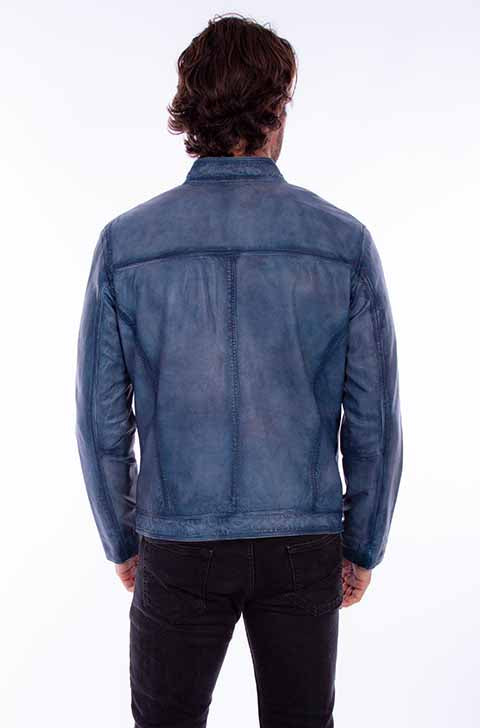 Men's Navy Biker jacket