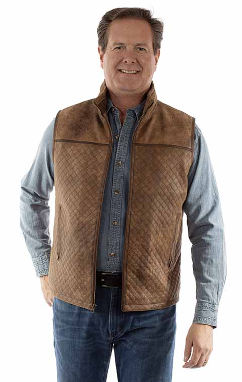 Men's Quilted Lambskin Vest
