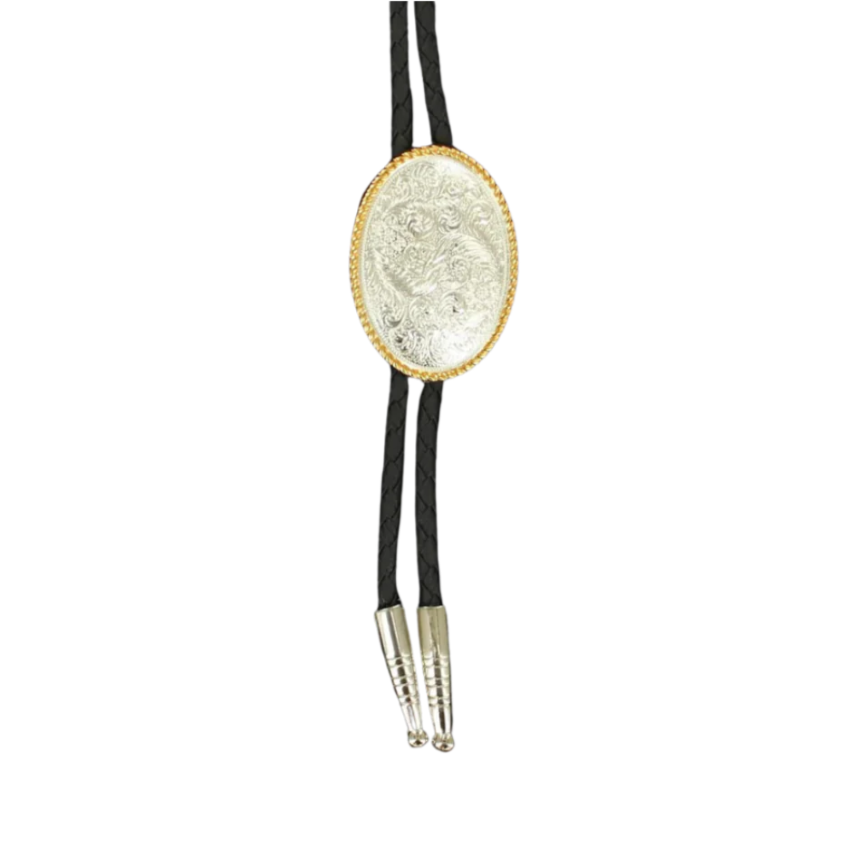 M&F Western Gold Trim Bolo Tie