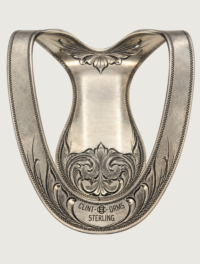 Clint Orms San Jac 1800 Sterling Silver Engraved Money Clip