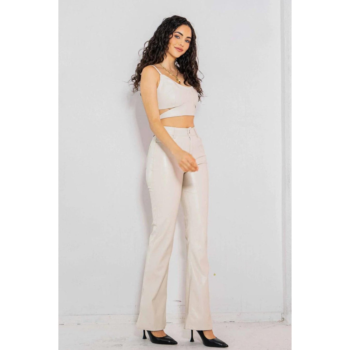 Mavericks Vegan Leather Bootcut Pants