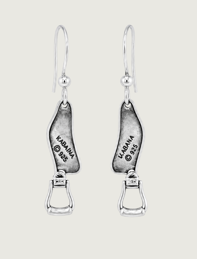 Kabana Sterling Silver Western Stirrup Earrings