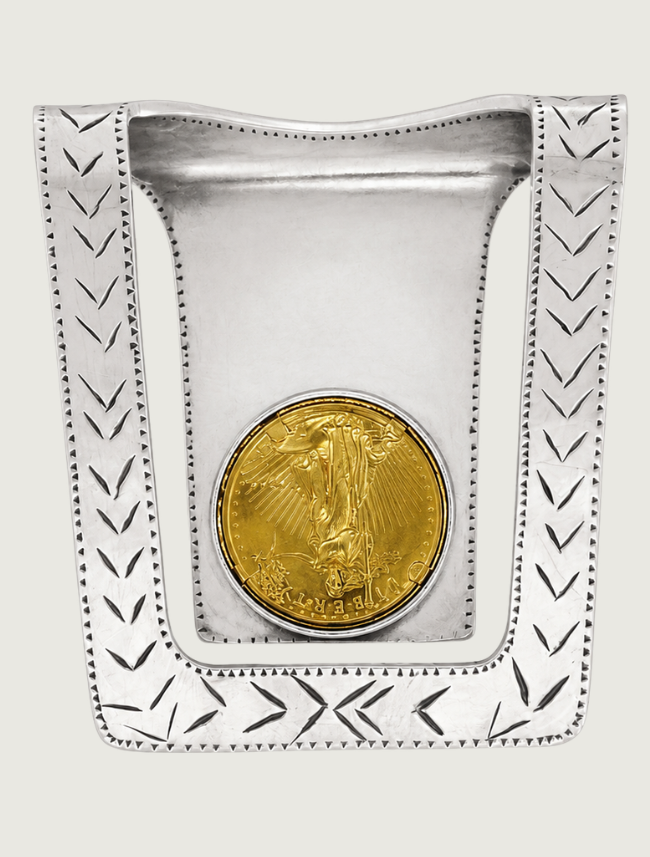 Pinto Ranch 22K Gold & Sterling Silver $10 Coin Money Clip