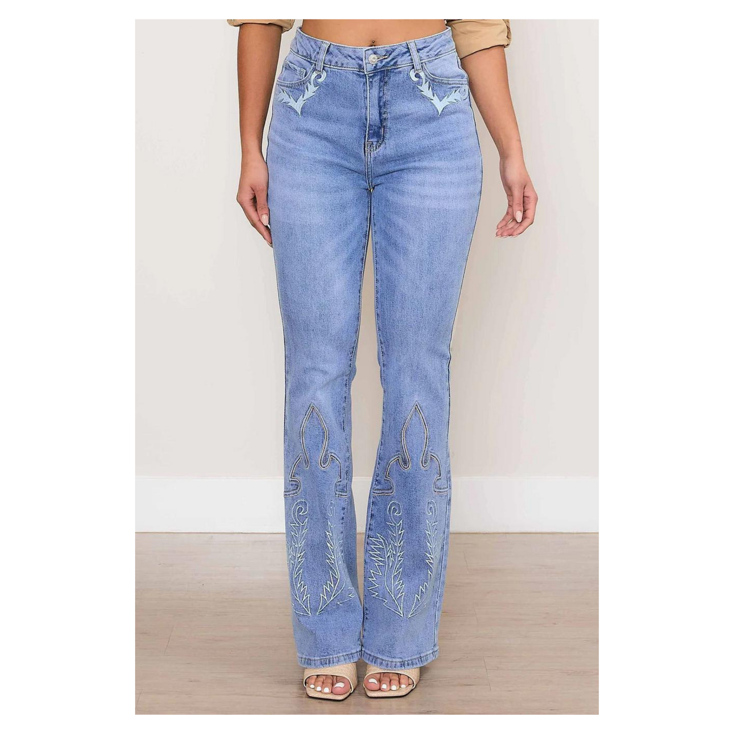 Mavericks Women's Western Embroidered Bootcut Jeans