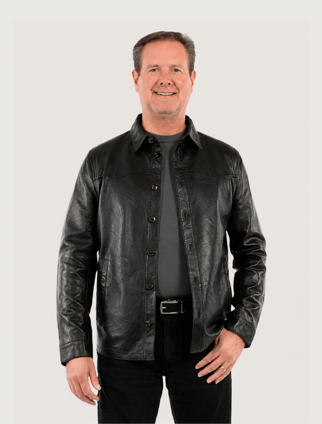 Mavericks Men's Leather Shirt Jacket
