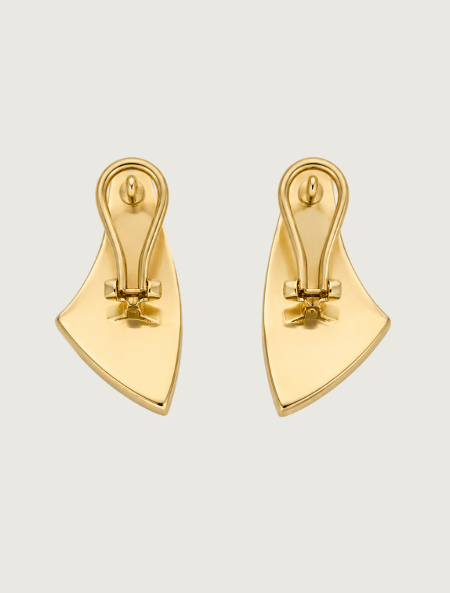 14K Yellow Gold Turquoise & Diamond Earrings