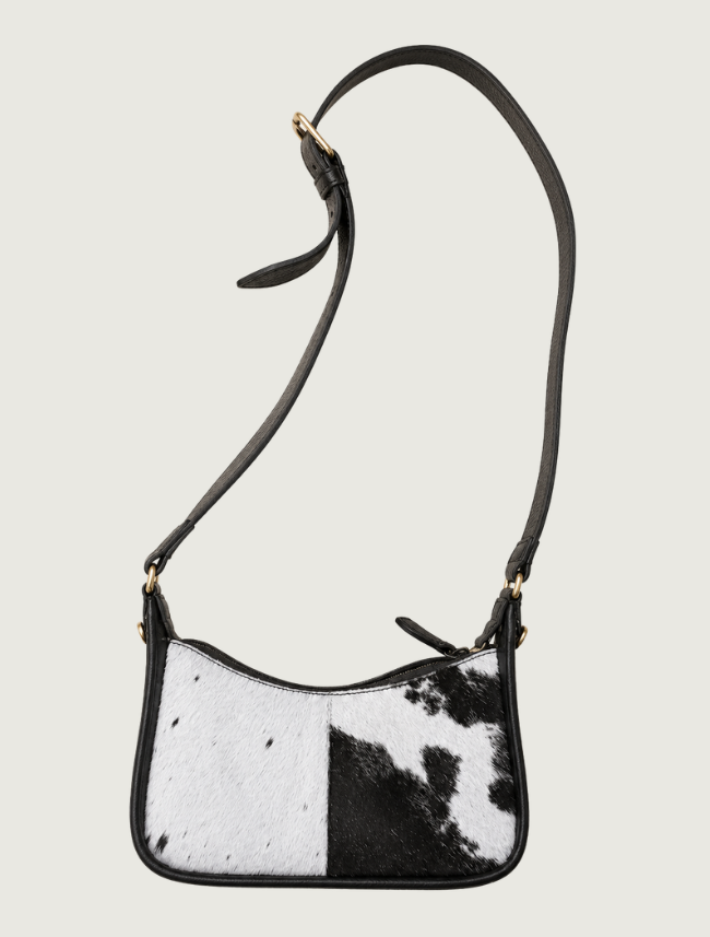 Mavericks Two-Tone Leather & Cowhide Shoulder Bag