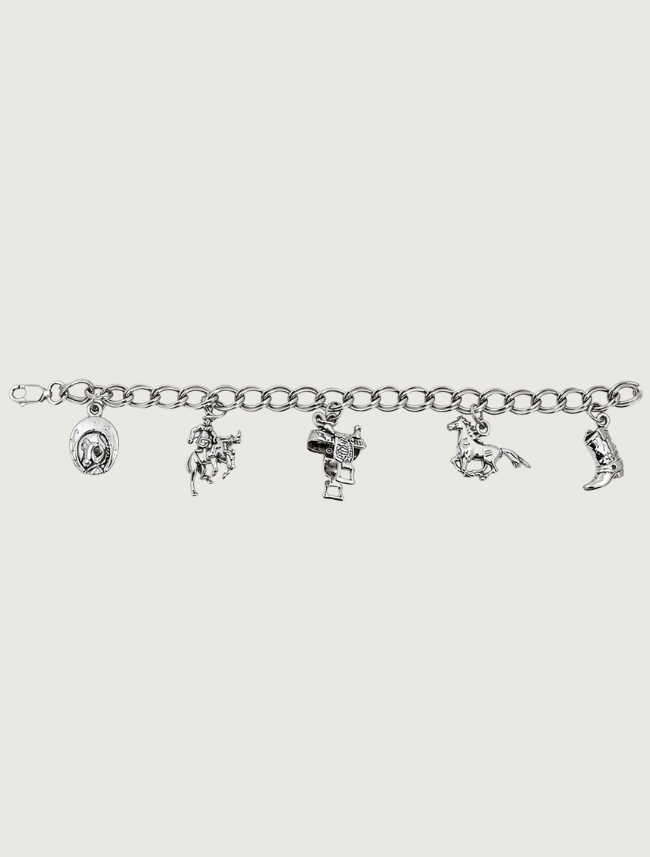 Kabana Sterling Silver Western Charm Bracelet