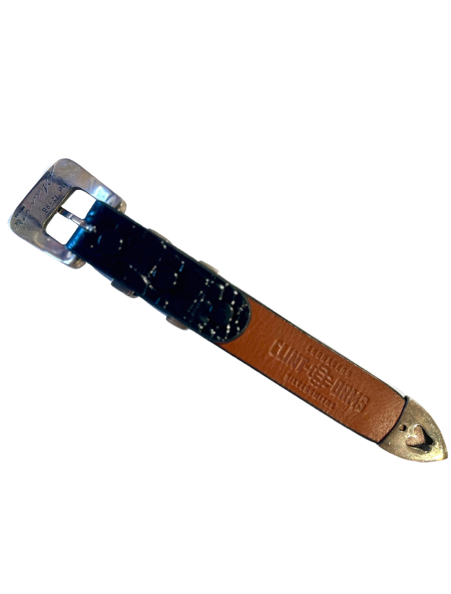 Chacon Sterling Silver & Turquoise Inlay Belt Buckle Set