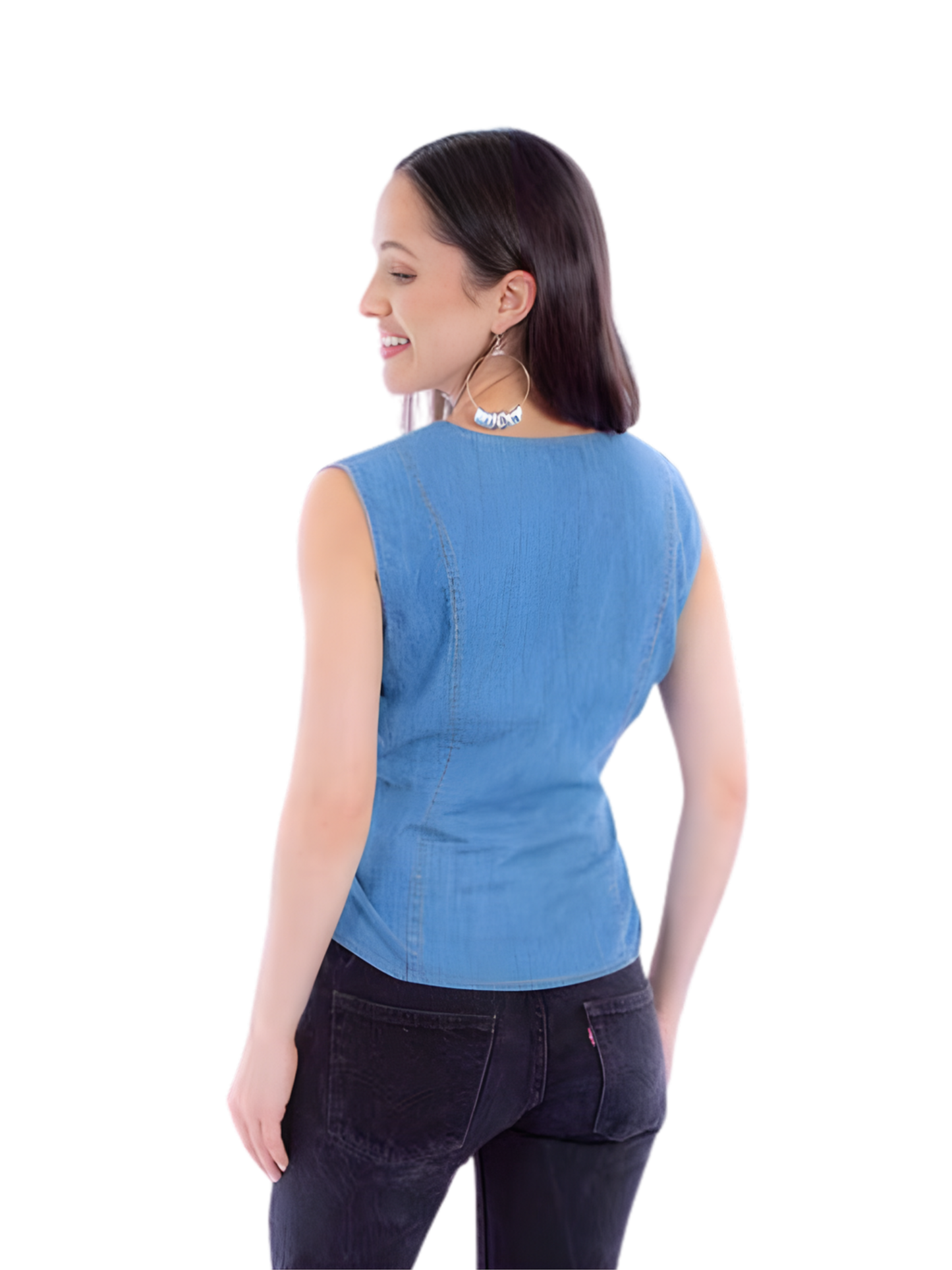 Scully Women's Lace-Up Denim Vest