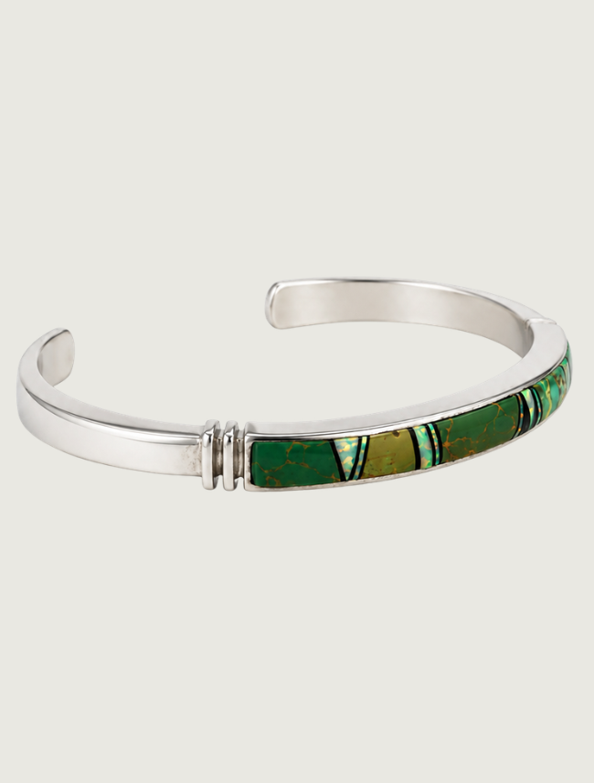 Sterling Silver Turquoise Inlay Cuff Bracelets