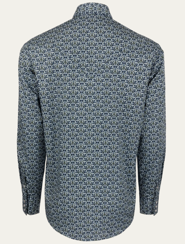 Stetson Men's Navy Medallion Snap Front Shirt