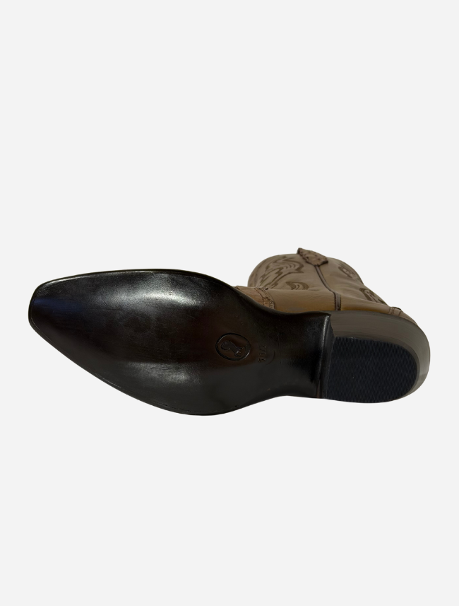 Stallion Ostrich & Buffalo Calf 14" Gallegos Boots in Mouse