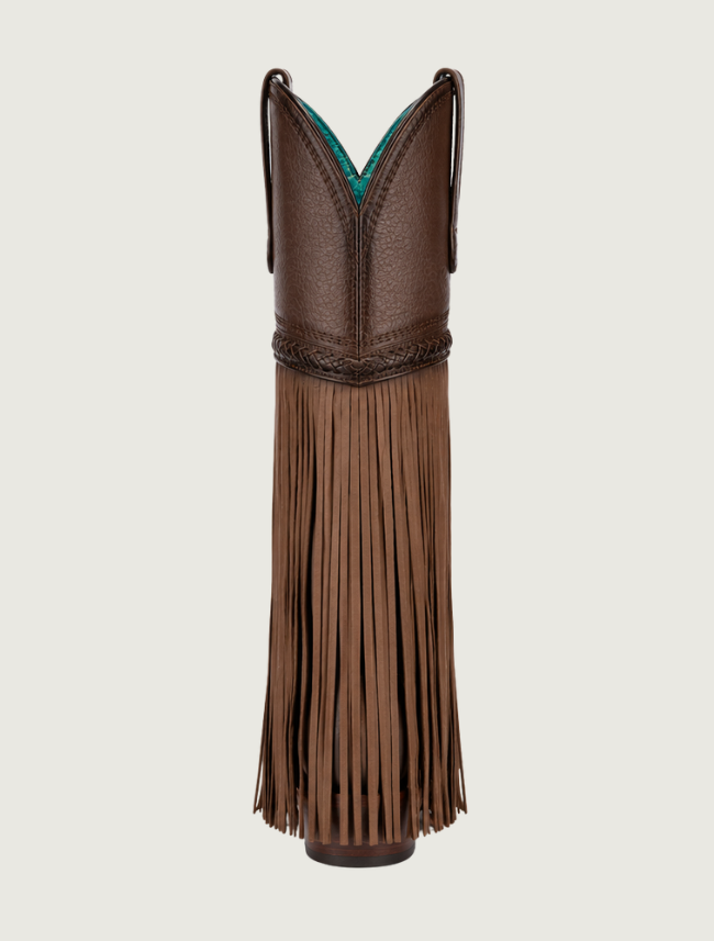 Corral Women's Brown Weave & Fringe Tall Top Cowboy Boots