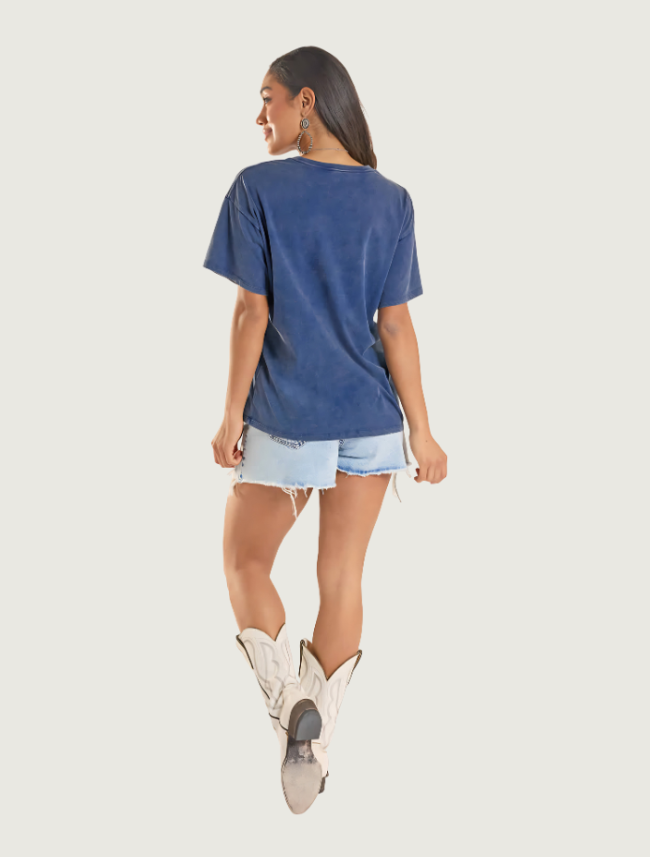 Rock & Roll Denim "Rodeo" Oversized Graphic T-Shirt