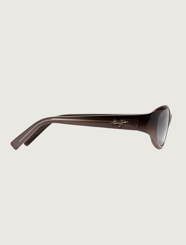 Maui Jim Punchbowl rectangular sunglasses in Chocolate Fade / Maui Rose — side view
