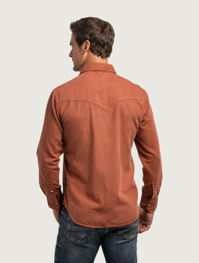 Madison Creek Bisley Western Shirt in Russet