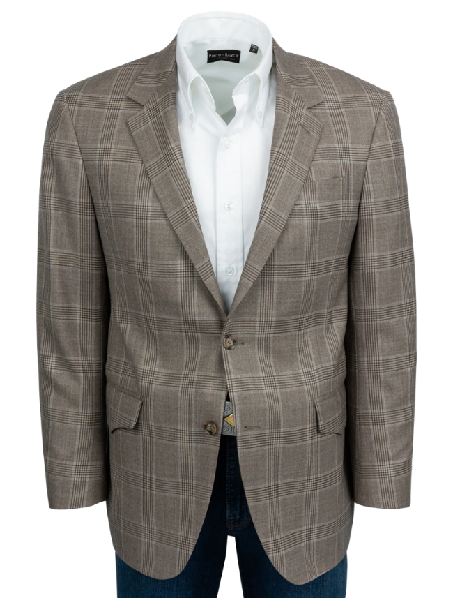 Pinto Ranch Tan Plaid Sport Coat