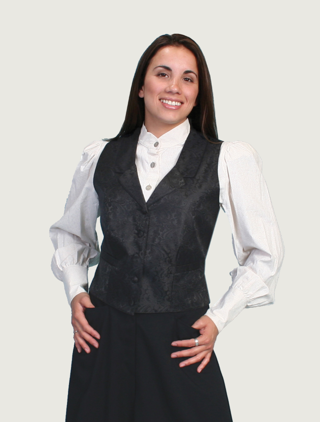 Scully Women's Black Paisley Vest