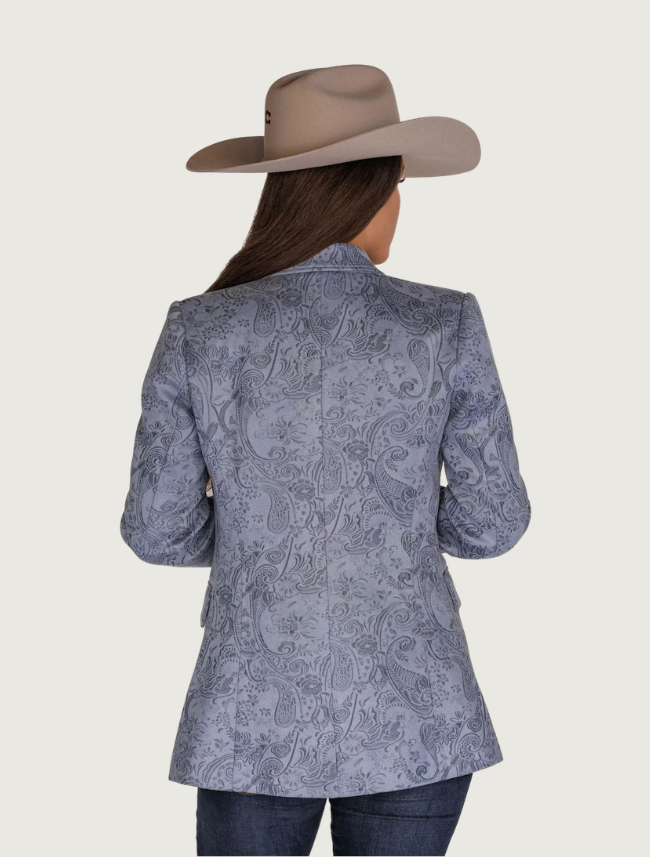 Lovlei Ranch Trailblazer Embossed Blazer in Horizon