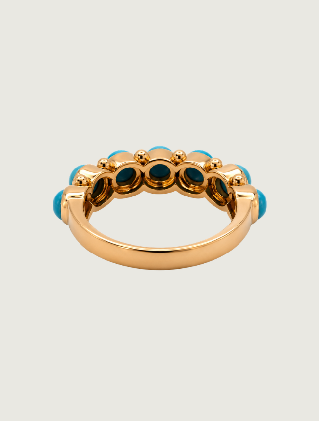 18K Rose Gold Turquoise Ring