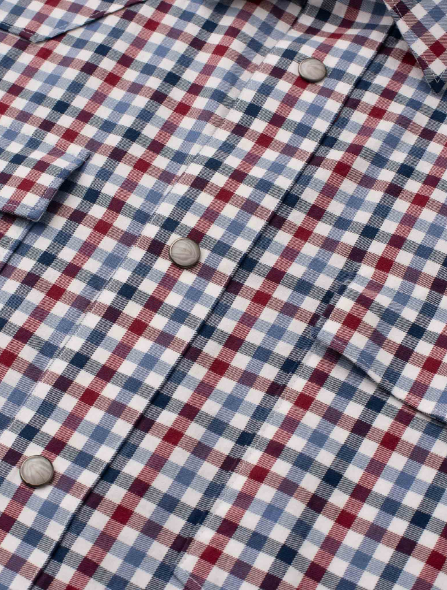 Madison Creek Bisley Western Shirt in Red & Blue Check
