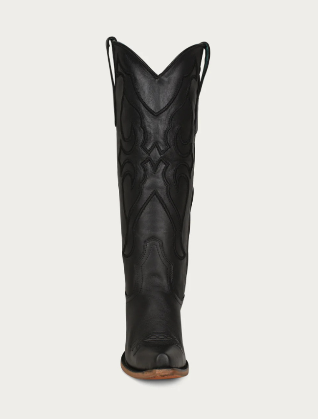 Corral Women's Black Embroidery Tall Top Cowboy Boots