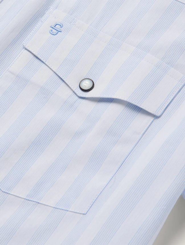 Stetson Men's Stripe Oxford Short Sleeve Western Shirt