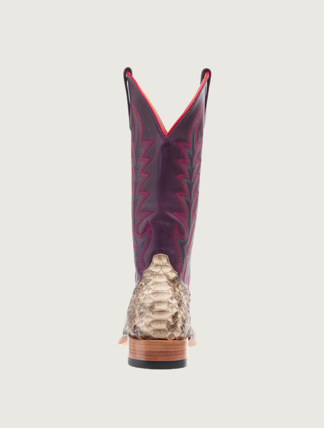 Macie Bean Top Hand Purple Mink Python Cowgirl Boots