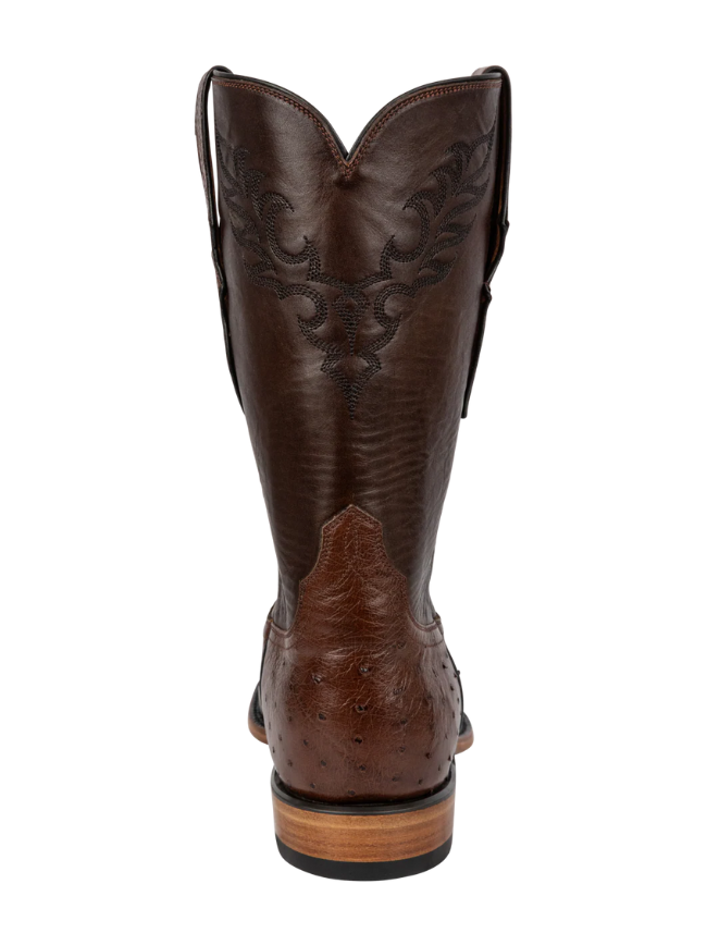Tony Lama Men's Ian Brown Ostrich Roper Boots