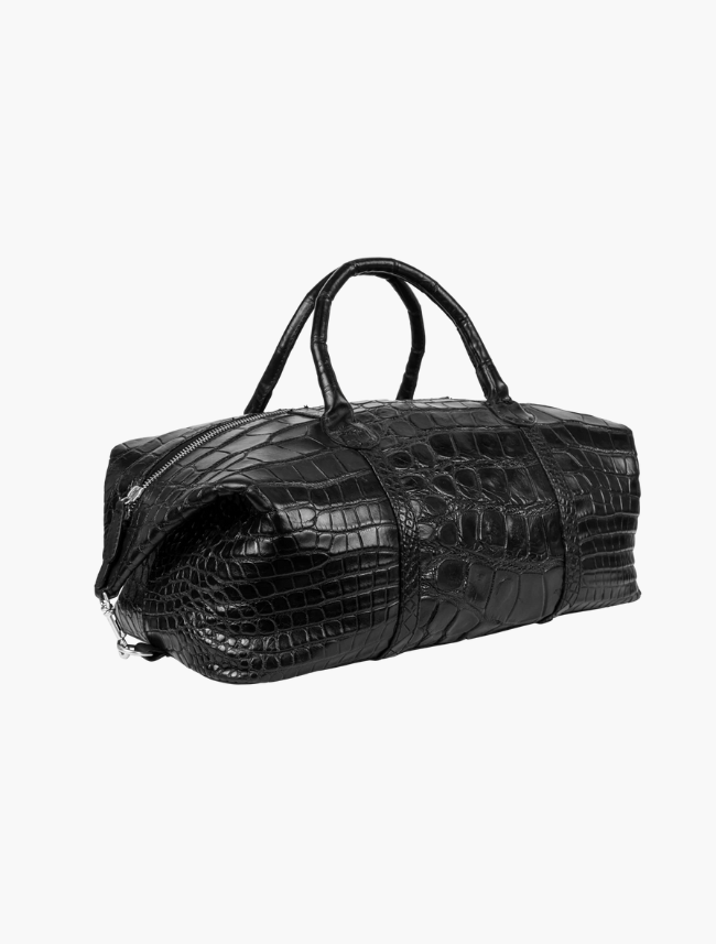 Maverick's Alligator Weekender Bag, Black
