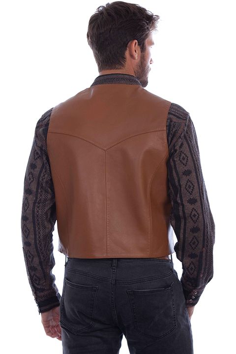 Men's Snap Front Lambskin Vest