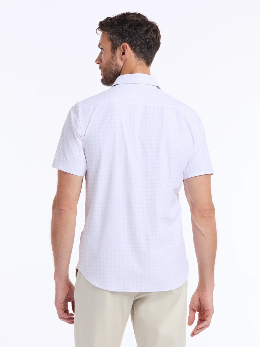 Robert Graham Brompton Short Sleeve Button Down Shirt in Lilac