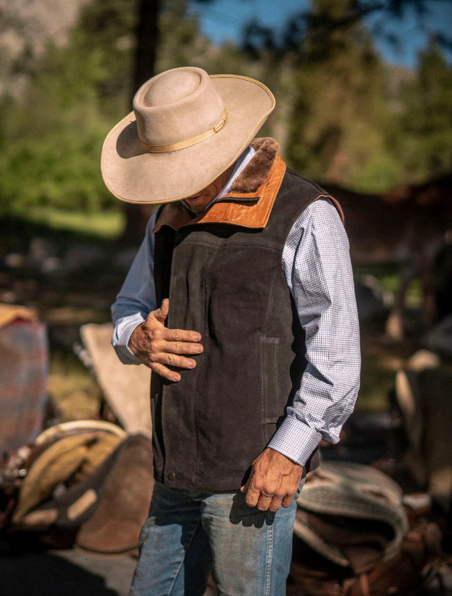 Pinto Ranch Cowhide Vest